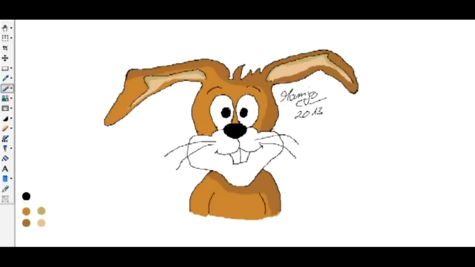 Osterhase einfach selbst gezeichnet Hase Rabbit easy draw